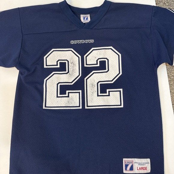 LOGO 7 Other - Vintage Dallas Cowboys Emmitt Smith #22 Jersey Logo Athletic Size Youth L Logo 7